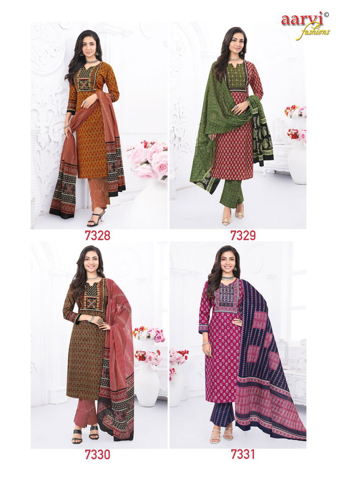 Gamthi Vol 5 By Aarvi Dobby Cotton Printed Kurti With Bottom Dupatta Wholesalers In Delhi
